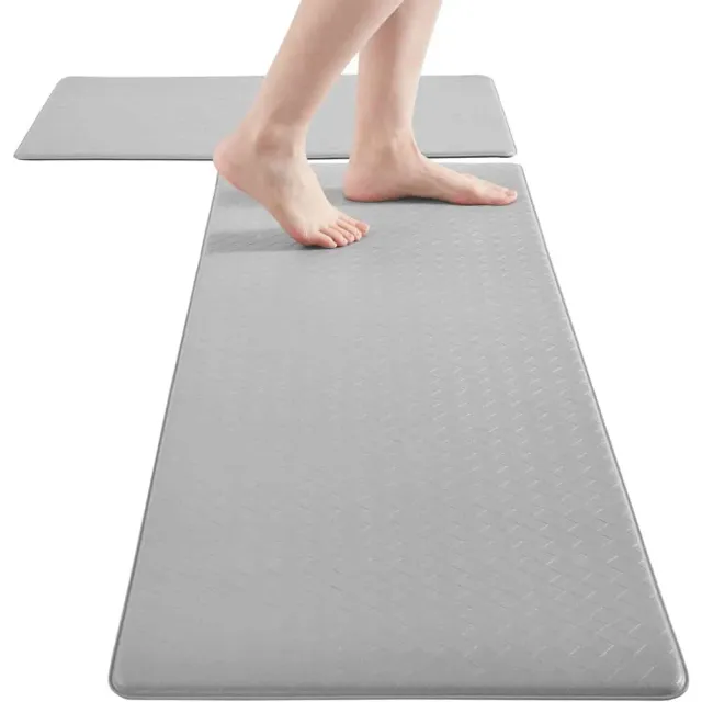 Lifewit Küchenmatte Grau 2er-Set 75+120 cm rutschfest
