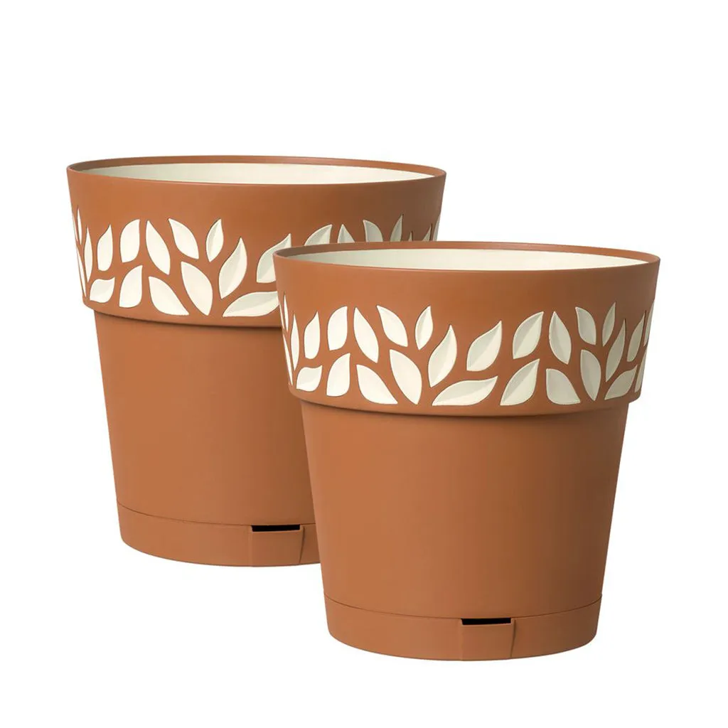 Kreher Cloe 30x29 cm Blumentopf 2er-Set Terrakotta matt