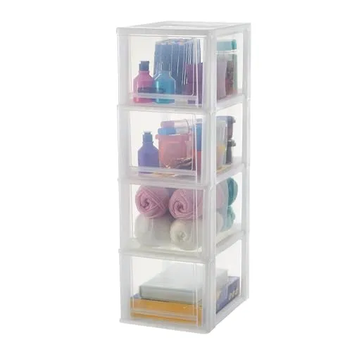 Iris Ohyama DDOCH-2400 Schubladenbox 4x13L mattweiß
