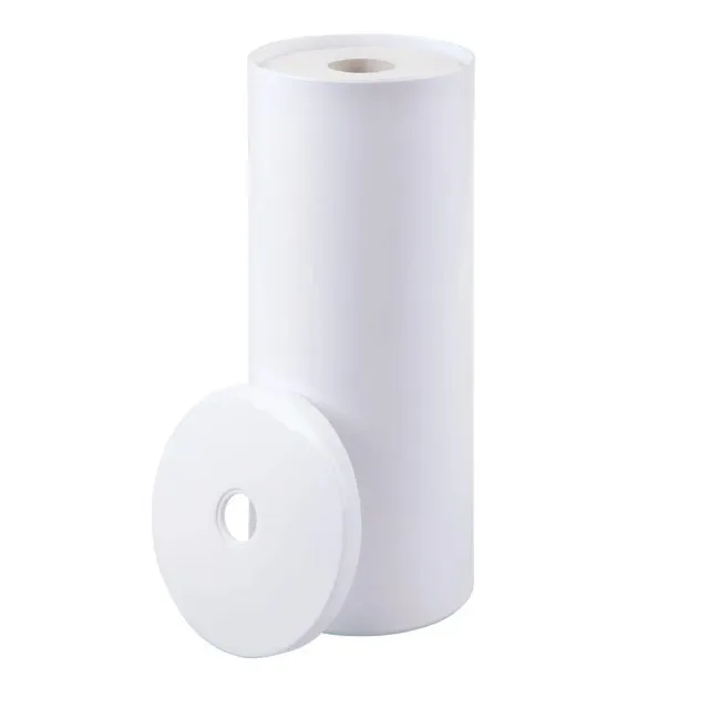 mDesign Toilettenpapierhalter Stehend Weiß 3 Rollen