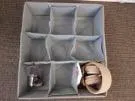 M Design Baby Organizer Aufbewahrungsbox Grau 9 Fächer