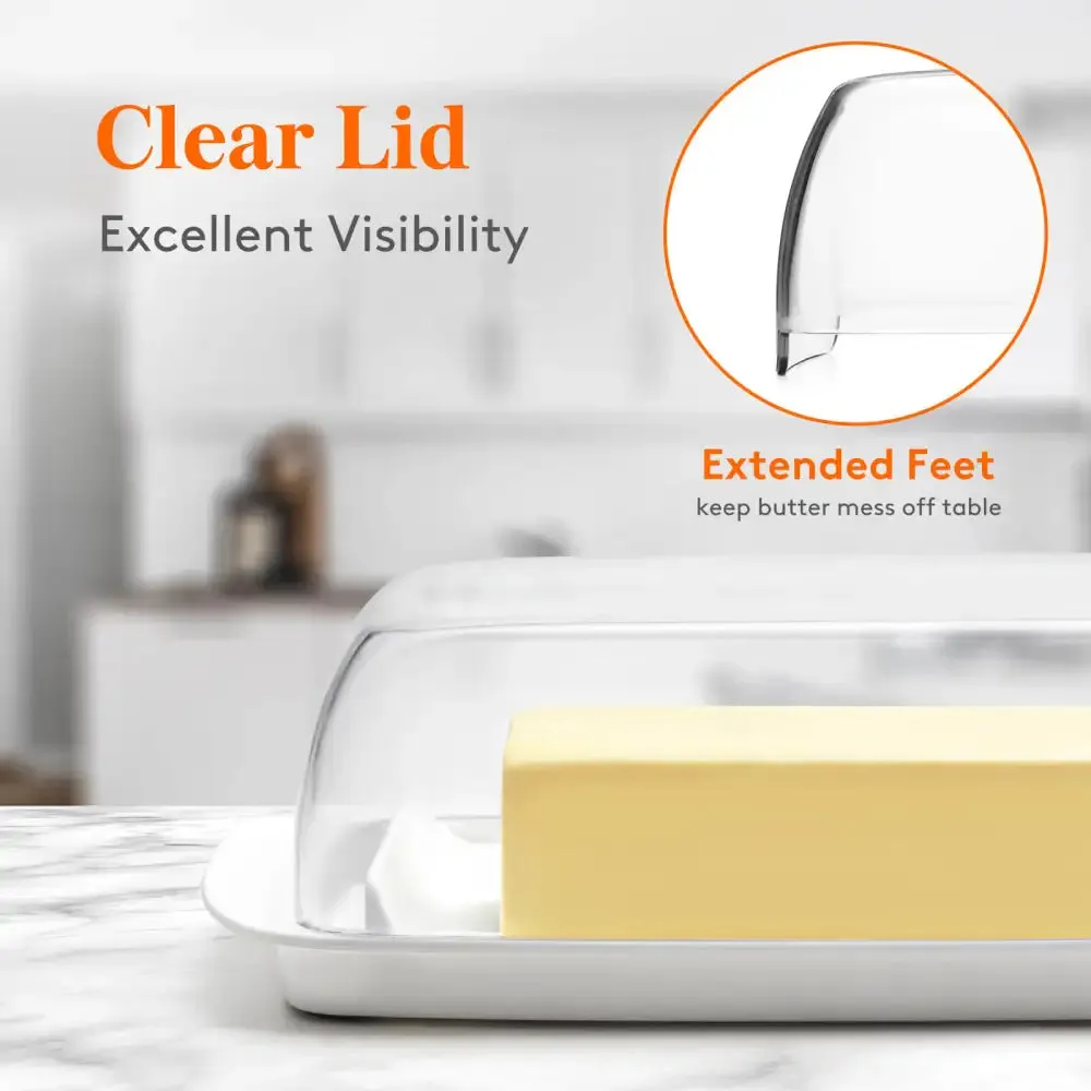 Lifewit Butterdose Butterbehälter mit Deckel transparent