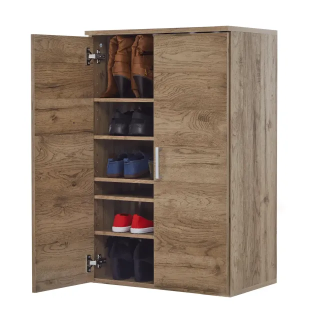 Iris Ohyama SR-6035 Schuhschrank 18 Paare aschbraun Holz