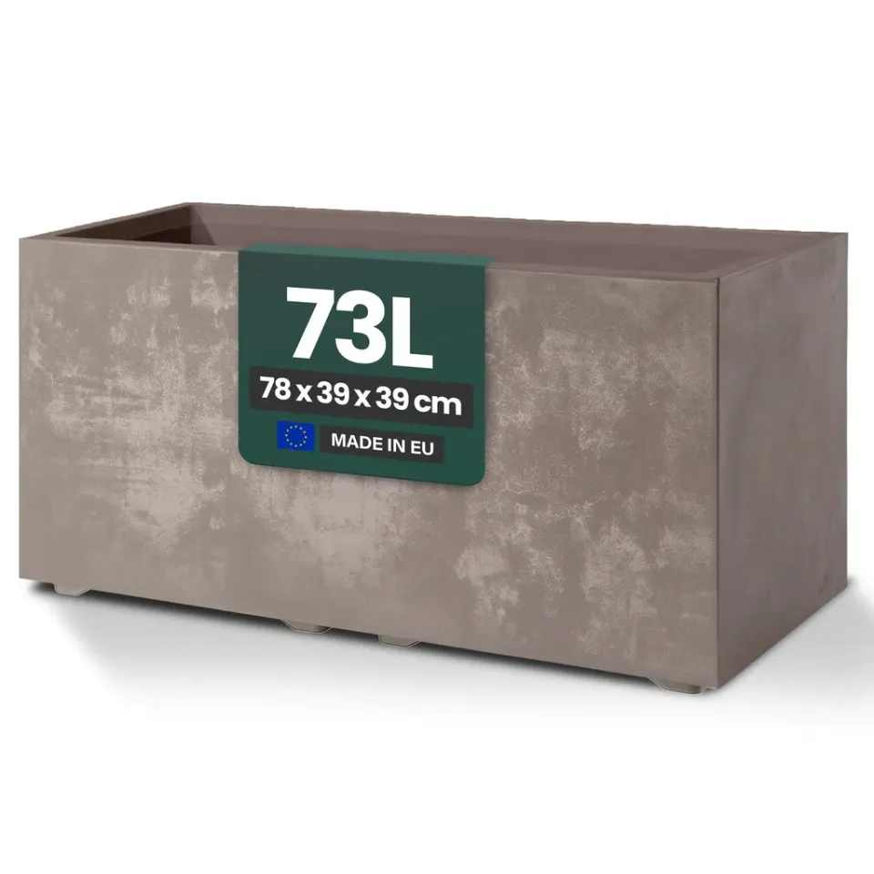 Kreher Millennium Pflanzkübel 73L Sandbraun rechteckig