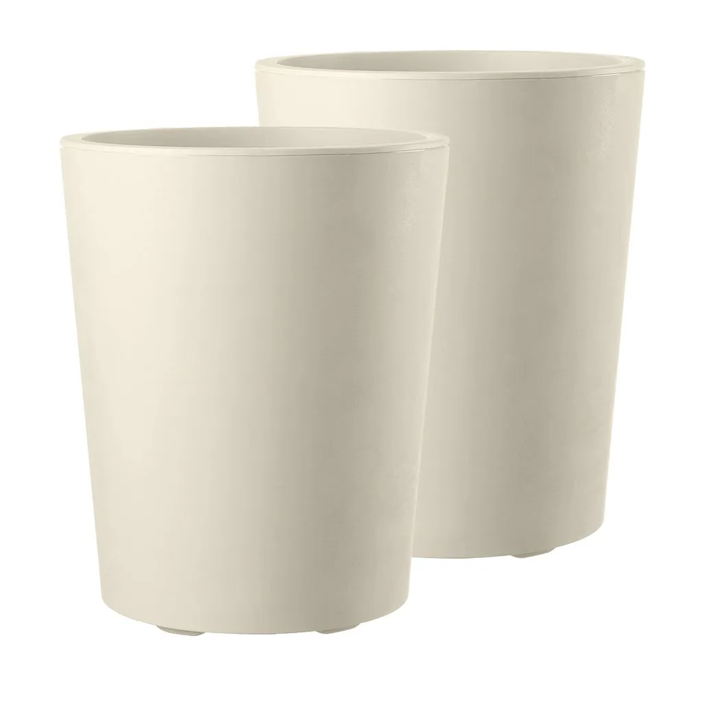 Kreher Millennium Pflanzkübel 2x 48L Rund Anthrazit frostsicher