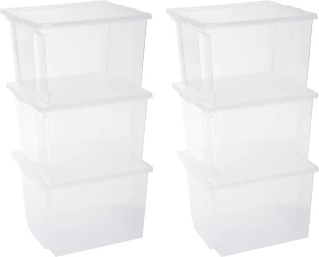 Iris Ohyama USB-M Aufbewahrungsbox 30L 6er Set transparent