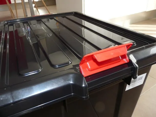 Iris Ohyama SK-430 Aufbewahrungsbox 43L schwarz 3er-Set