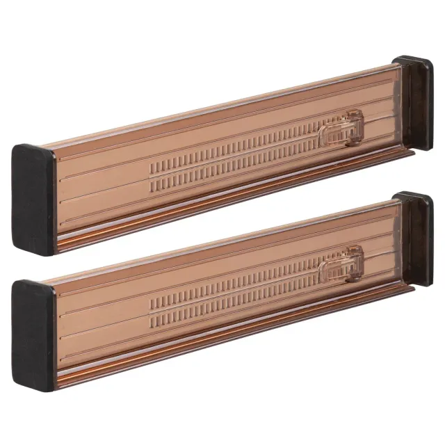 M Design Schubladenteiler Kunststoff 2er-Set beige-schwarz verstellbar