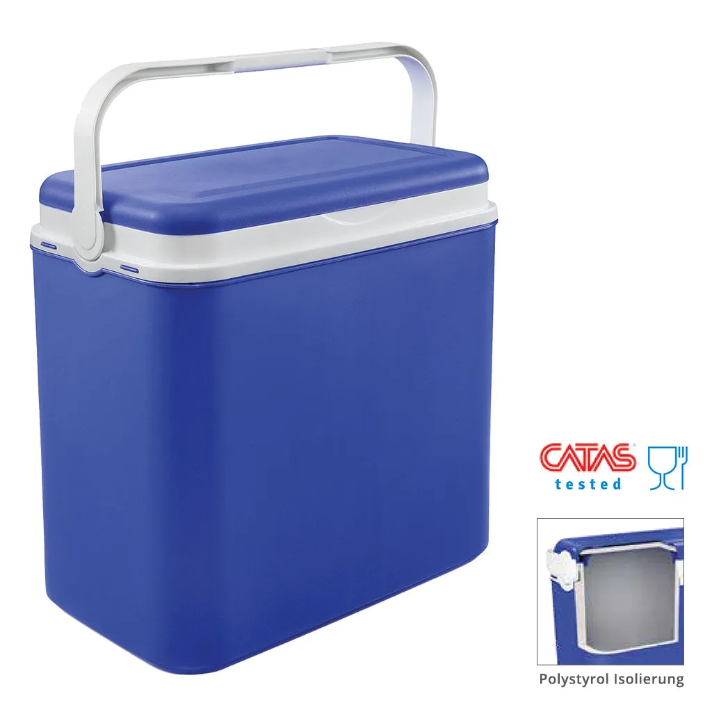 Kreher Kühlbox 24 Liter Blau passive Box mit Deckel