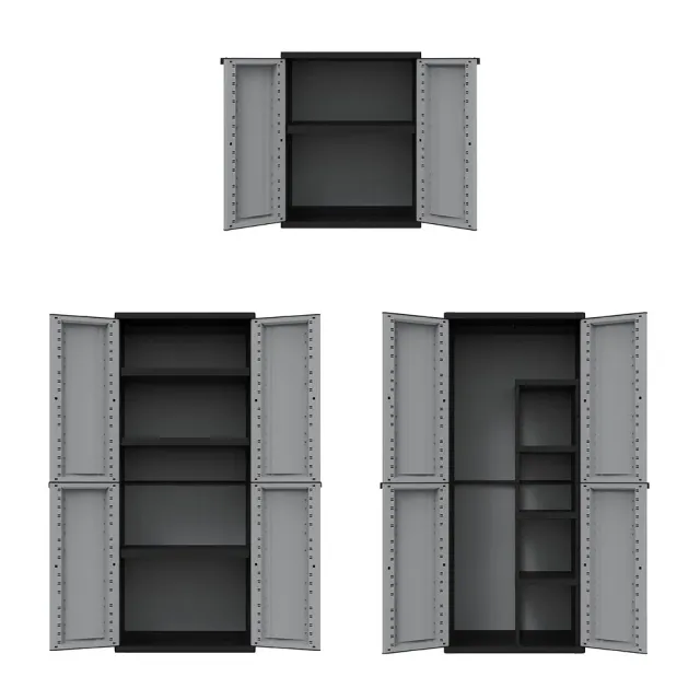 Kreher J-Twist Schrank Grau 3 Böden 163 cm abschließbar