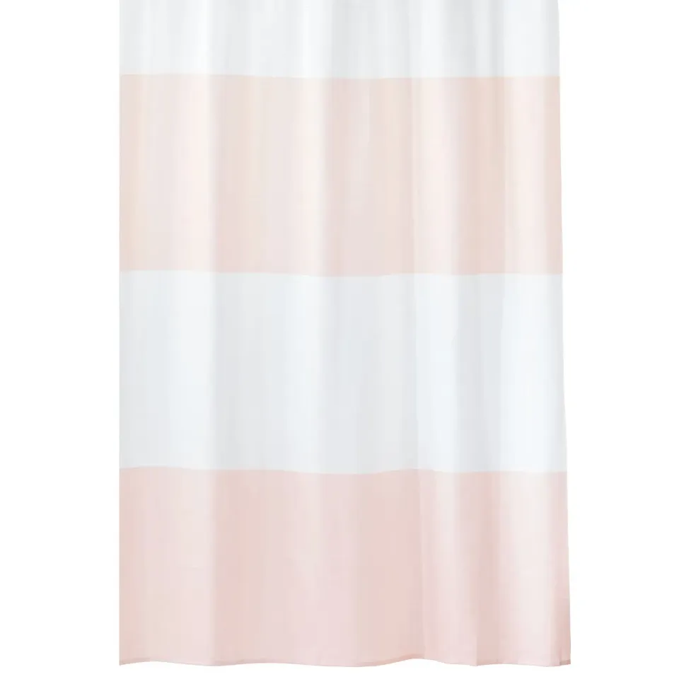 mDesign Duschvorhang Streifen Polyester 183 cm rosa