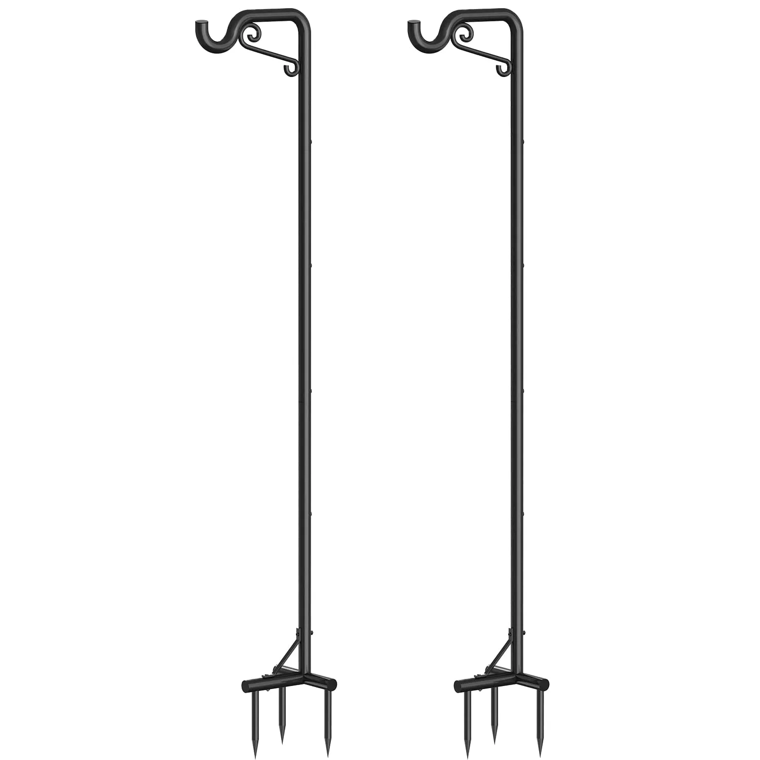 BOMCLAP Schäferhaken 75in 190cm 2er-Set schwarz Eisen