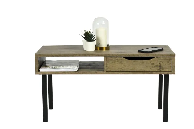 Iris Ohyama WCT-800 Couchtisch mit Schublade Aschbraun