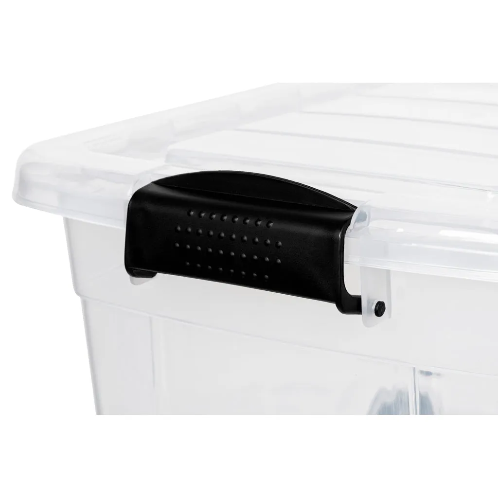 Kreher Master Boxen mit Deckel 21+32+55L transparent 3er Set Clip