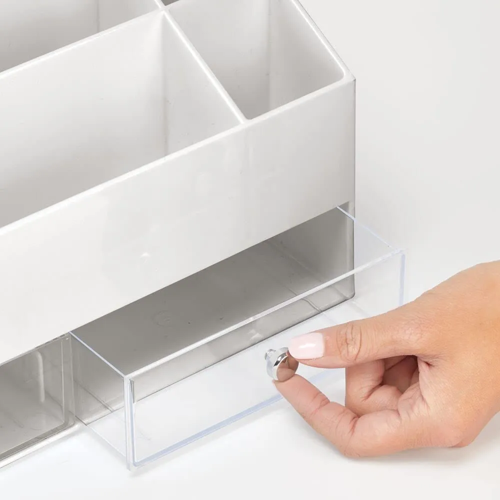 M Design Kosmetik Organizer 07798MDCEU Make-up Box hellgrau 5 Fächer