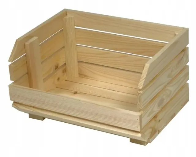 GoodFreshDecor Holzkiste 37x30x22 cm Vintage unbehandelt