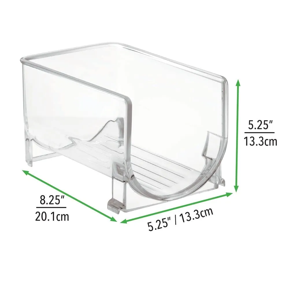 M Design Flaschenregal Kunststoff 2er-Set durchsichtig stapelbar