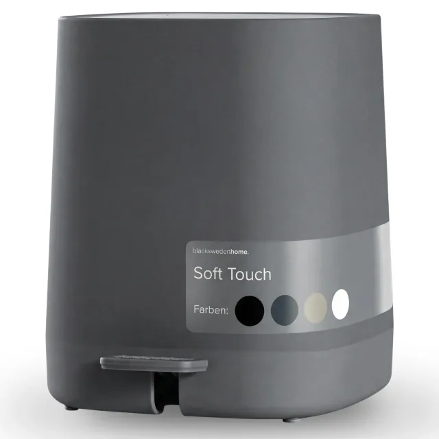 Black Mülleimer Bad 5L dunkelgrau Softclose