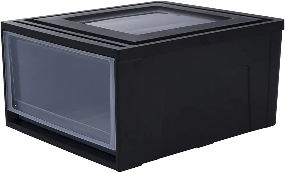 Iris Ohyama MS M Schubladenbox 30 L Schwarz