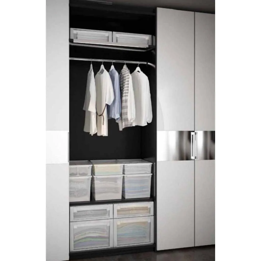 Kreher LightBox 52 XXL Kleiderbox 50 L transparent 2 Stück
