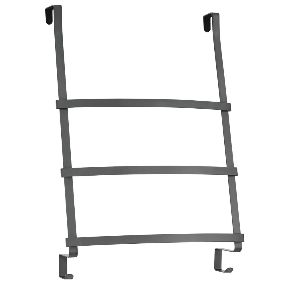 mDesign Türgarderobe Handtuchhalter dunkelgrau 3 Stangen