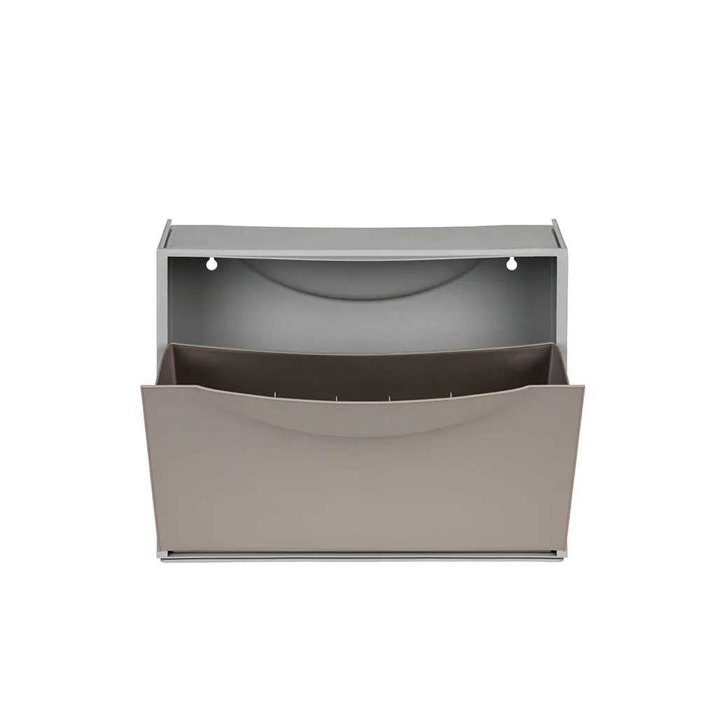 Kreher Schuhkipper 3x Dove Grey Rattan-Optik Set