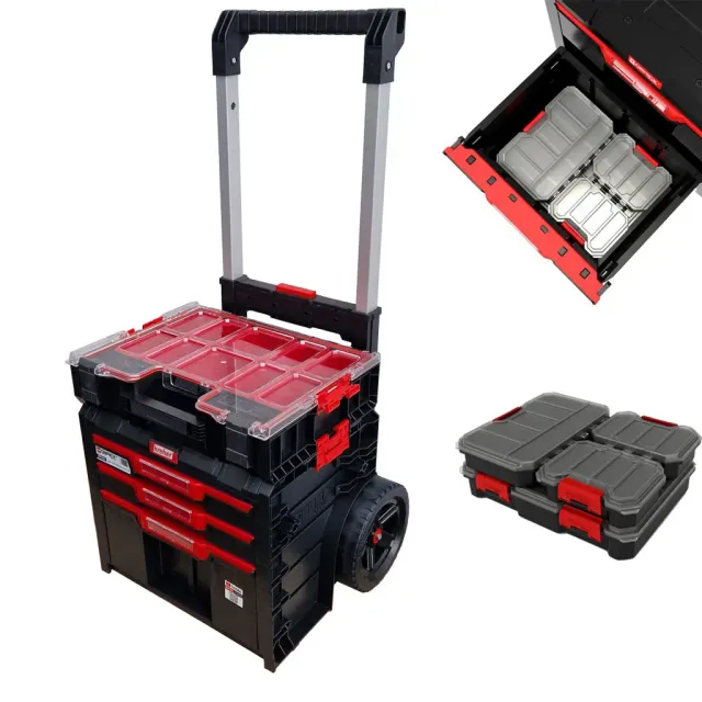 Kreher Q-Brick Pro V17 Werkstattwagen 3er Set mit Rollen