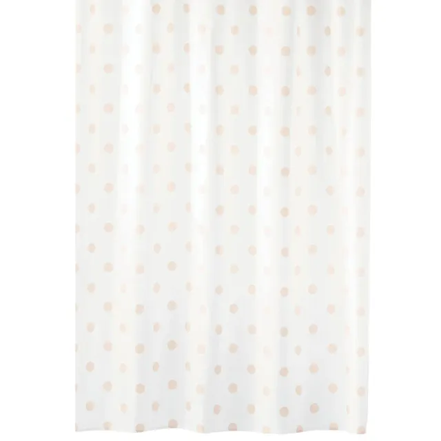 mDesign Duschvorhang Punkte rosa weiß 183x183 wasserabweisend