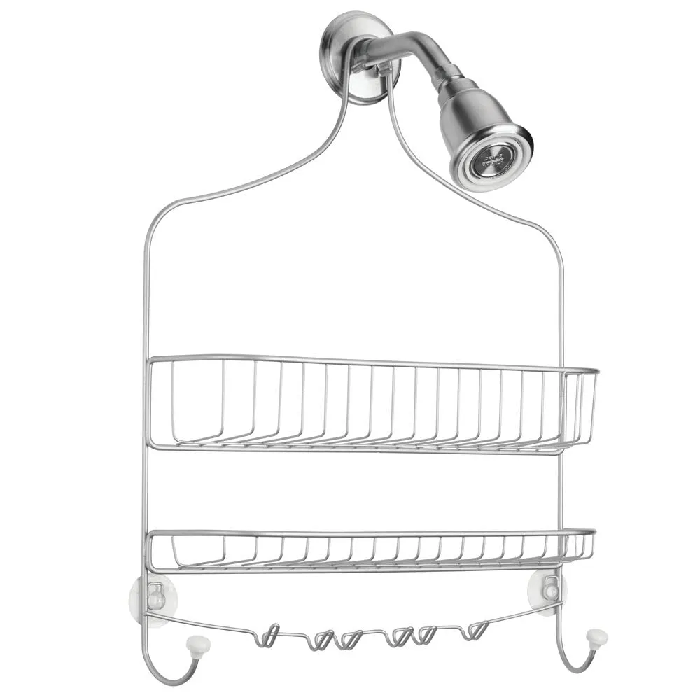 mDesign Duschkorb Duschablage Silber 2 Körbe Hängend