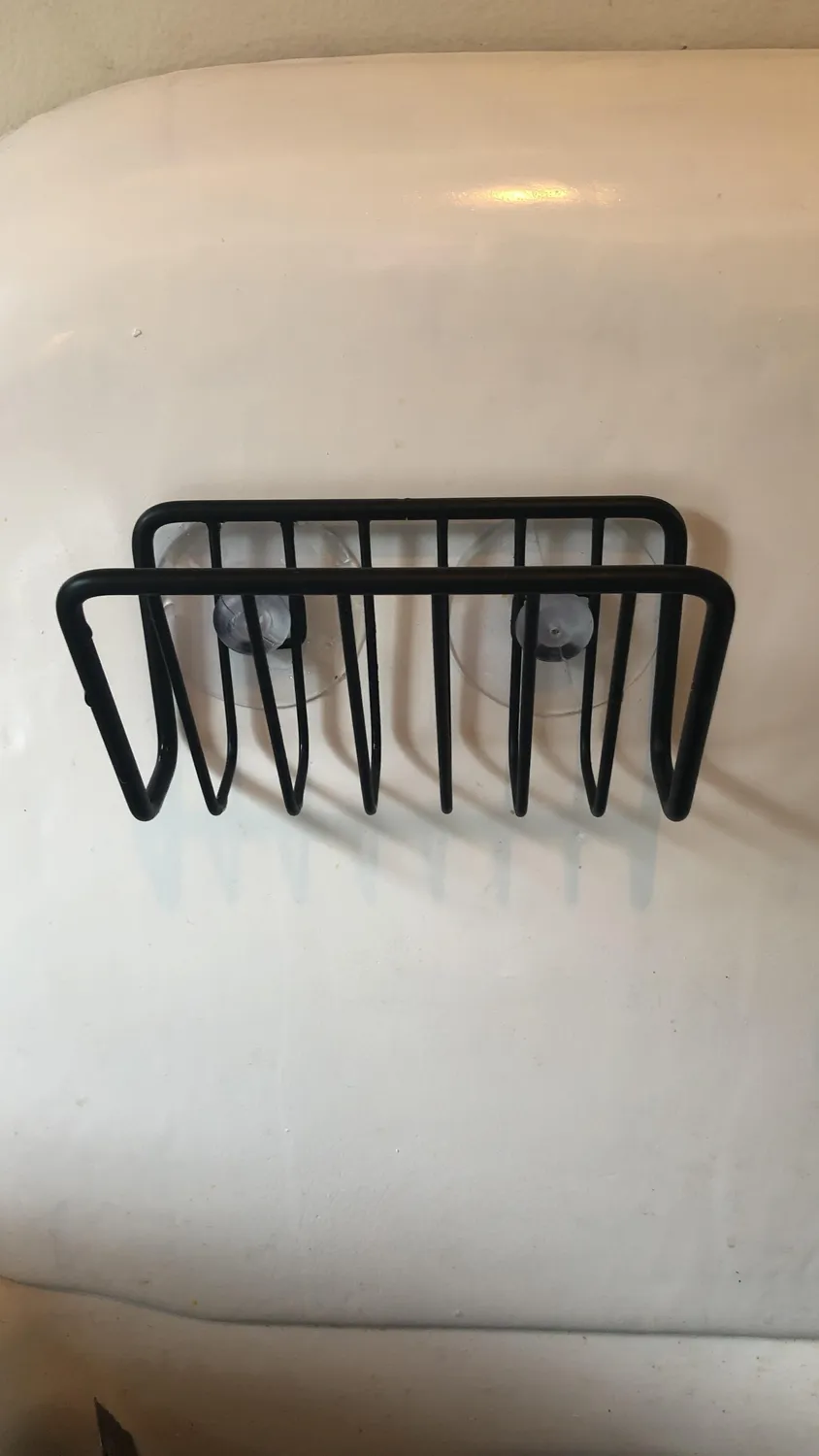 mDesign Schwammhalter Spüle 2er-Set mattschwarz mit Saugnapf