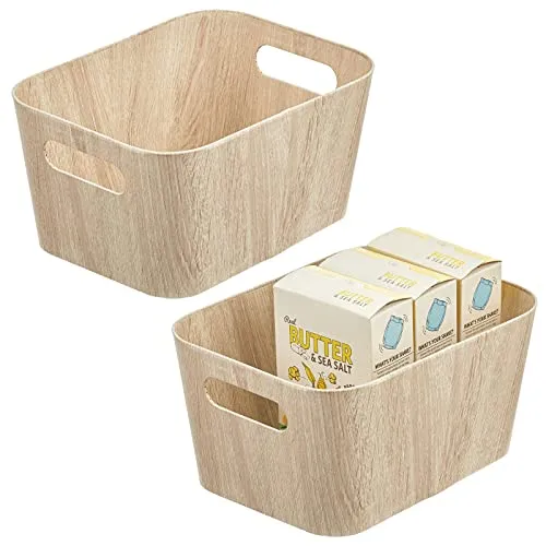 mDesign Aufbewahrungsbox 2er-Set weiß Karton lebensmittelsicher