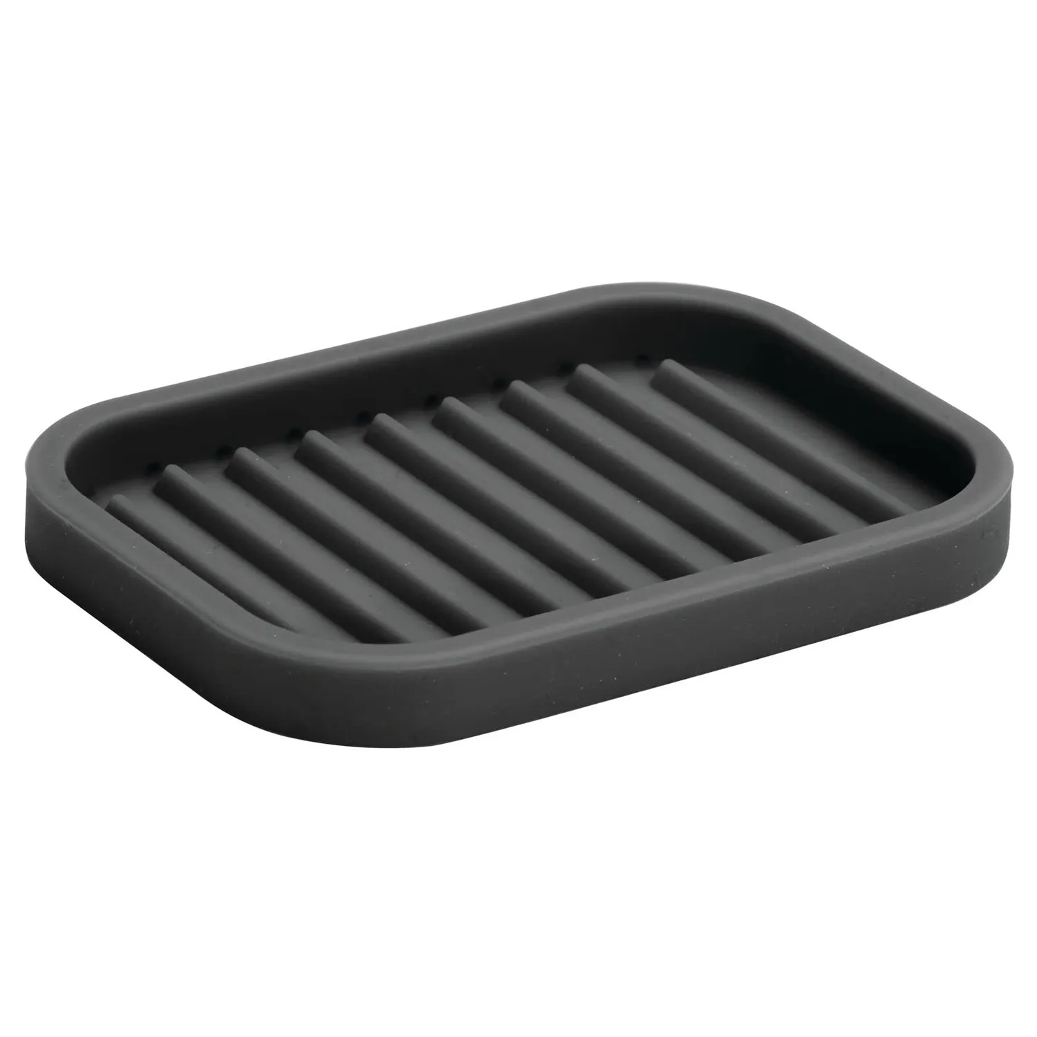 M Design Seifenschale Silikon schwarz 2er-Set rutschfest