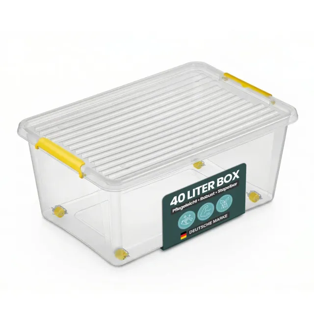 Kreher Simple Store Aufbewahrungsbox 40 Liter transparent