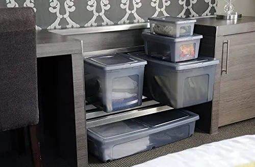 Iris Ohyama MCB-50 Aufbewahrungsbox 50L 5er-Set grau