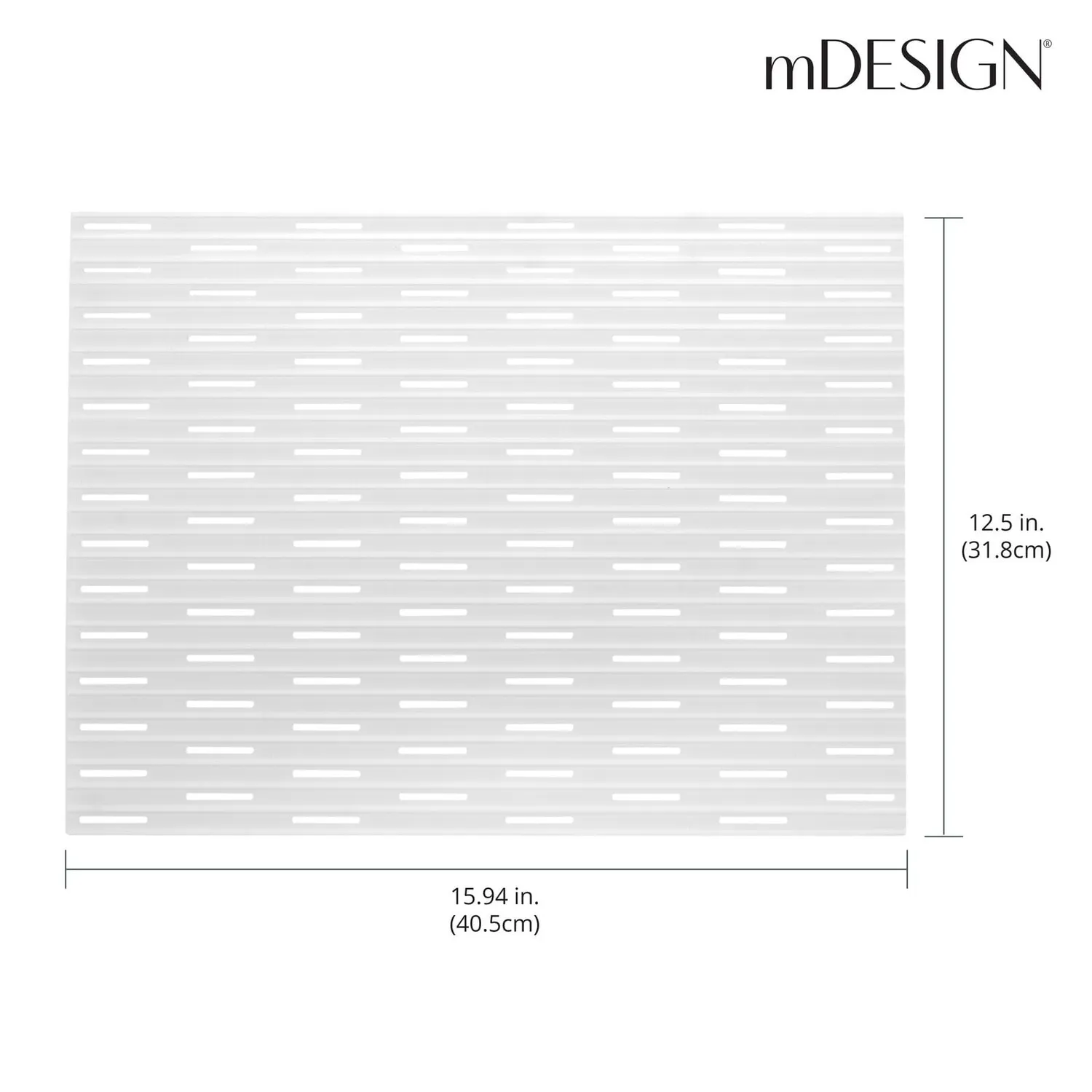 mDesign Spülbeckenschutzmatte Spülmatte klar Silikon zuschneidbar