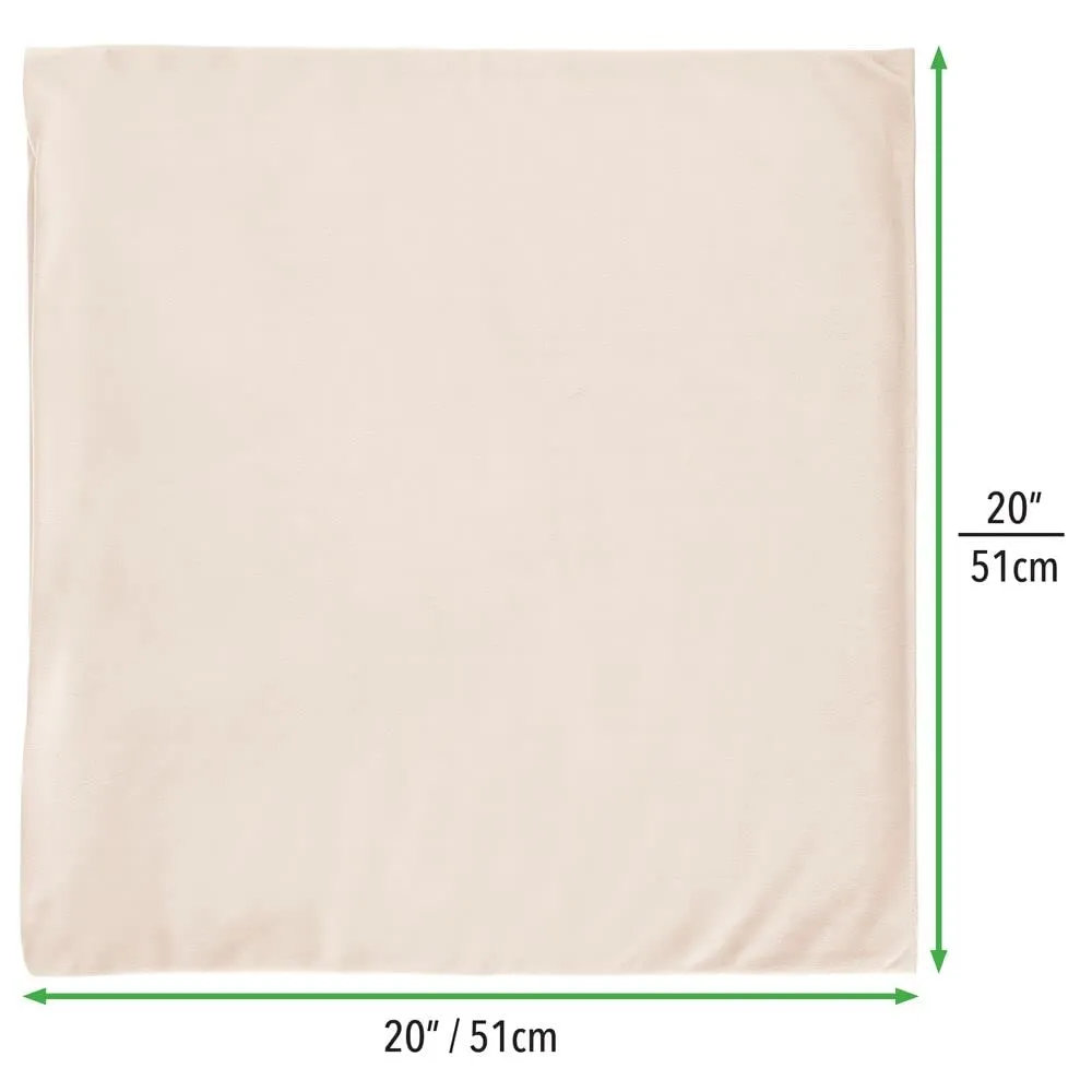 mDesign Kissenhülle Samt-Optik 2er-Set creme 50,8 cm