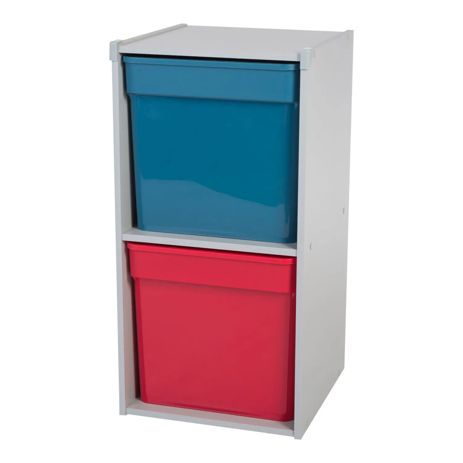 Iris Ohyama Kids KCX-2 Regal Grau 2 Fächer Holz