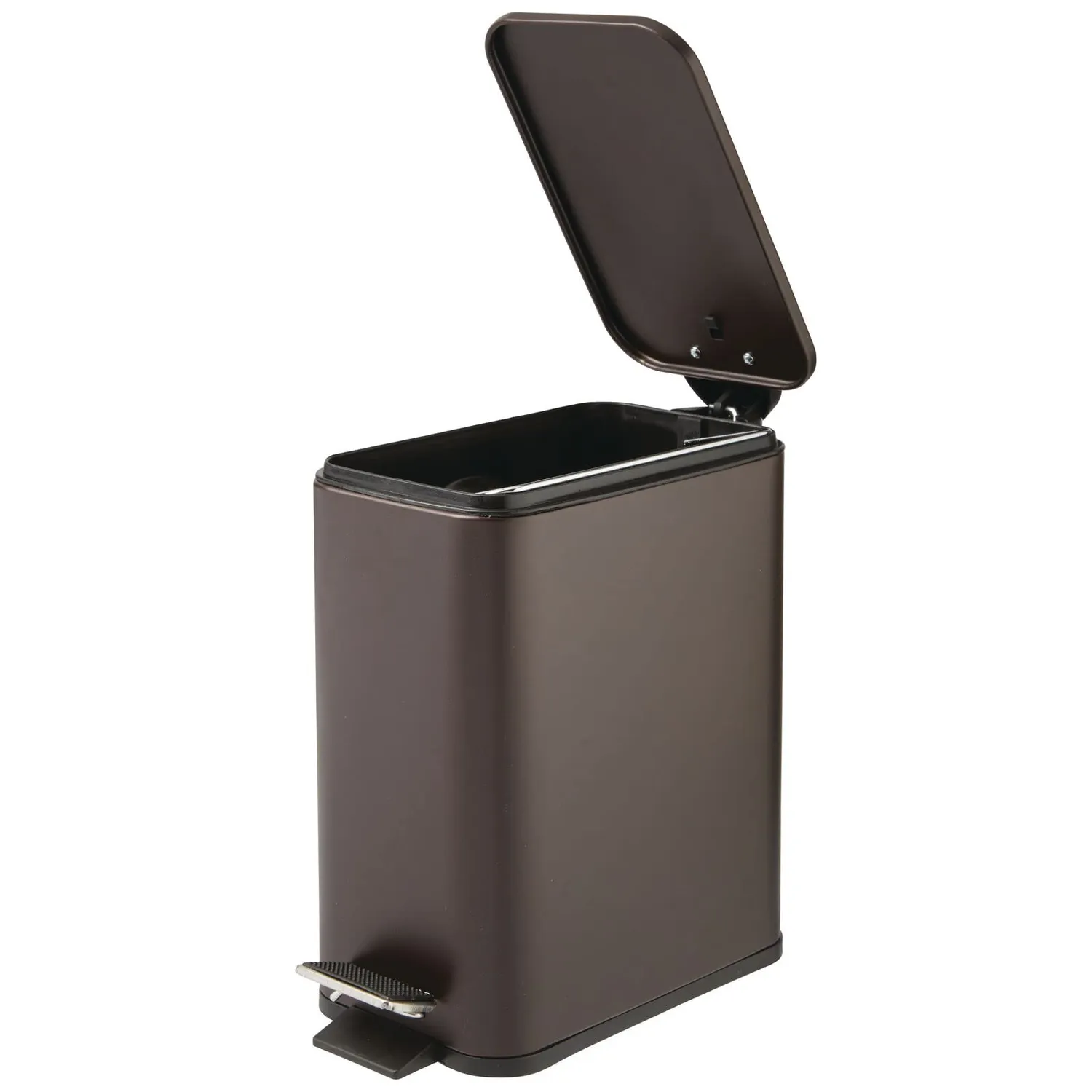 mDesign Tretmülleimer 5 L bronze Metall mit Pedal