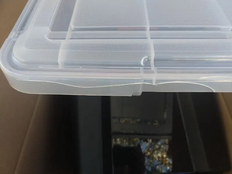 Iris Ohyama AT-LD Aufbewahrungsbox 70L 3er-Set transparent