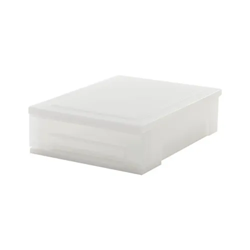 Iris Ohyama SD-110 Schubladenbox Frostweiß 4x7,5L stapelbar