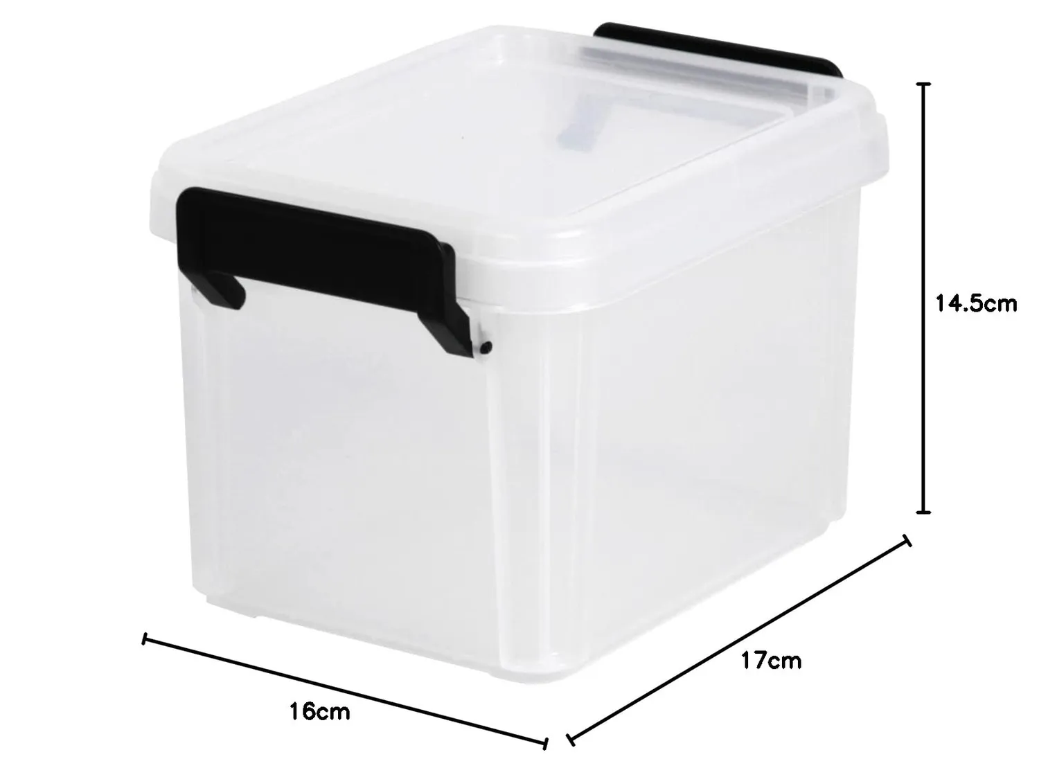 Iris Ohyama DDMBX-2 Aufbewahrungsbox 2L 4er-Set transparent