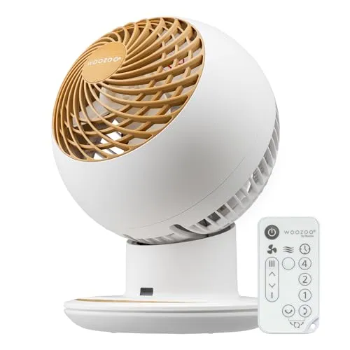 Iris Ohyama Woozoo PCF-SC15T Tischventilator Weiß-Holz leise