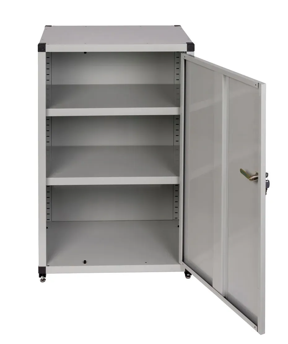Kreher Mini 60 Metallschrank hellgrau mit 2 Böden abschließbar