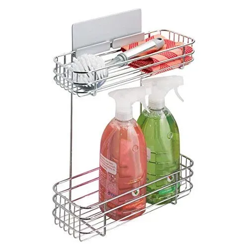 mDesign Affixx Aufbewahrungsbox Metall selbstklebend 2 Ebenen