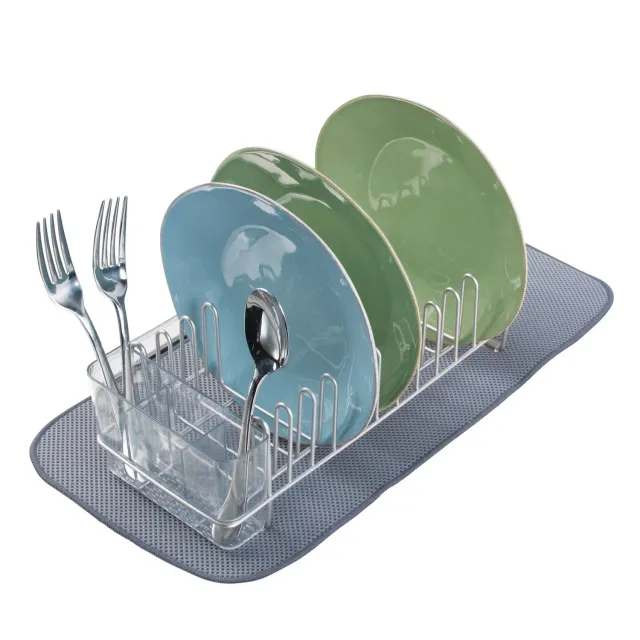 mDesign 379MDKEU Abtropfgestell Stahl silber mit Matte