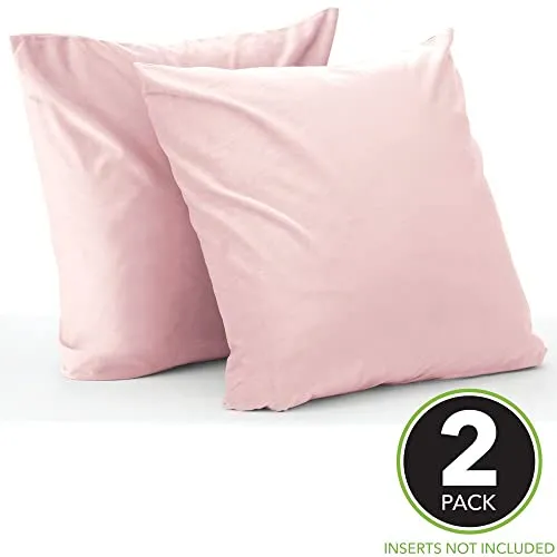 mDesign Samt Kissenhülle Rosa 2er-Set ohne Kissen