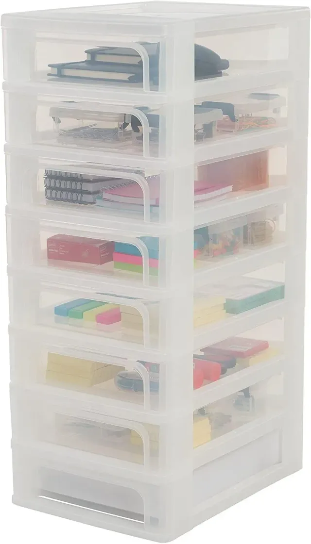 Iris Ohyama OCH-2080 Aufbewahrungsturm Transparent 8 Schubladen