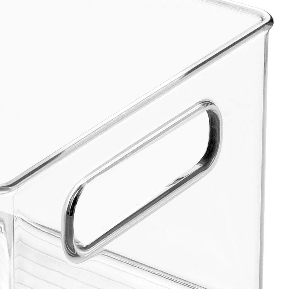mDesign Ablagebox mit Griffen transparent 4er-Set Bad