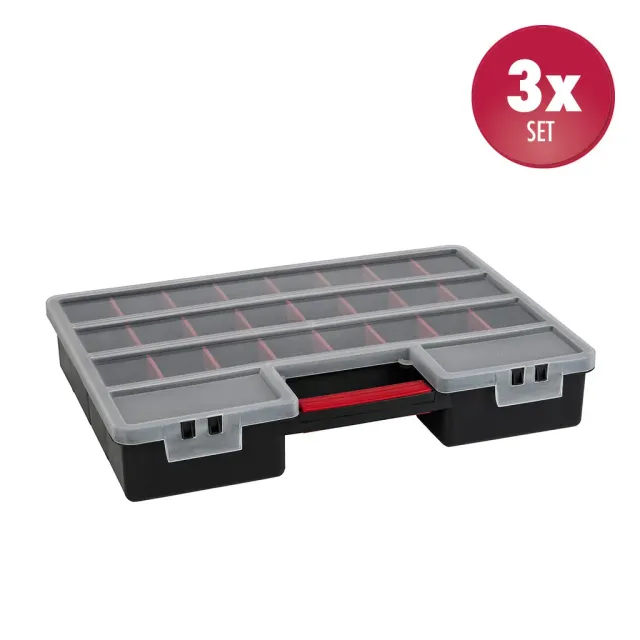 Kreher Patrol Sortimentskasten XXL 3er-Set schwarz 46cm